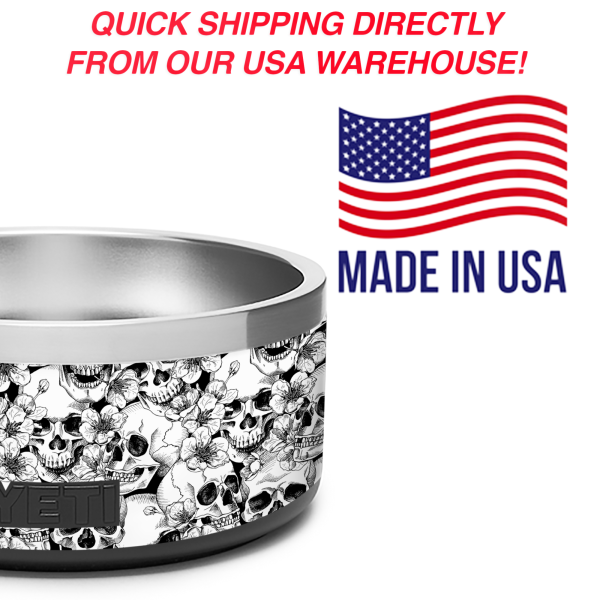 Skulls | Skin For YETI Boomer Dog Bowl 8 Cup Supply - Image 2