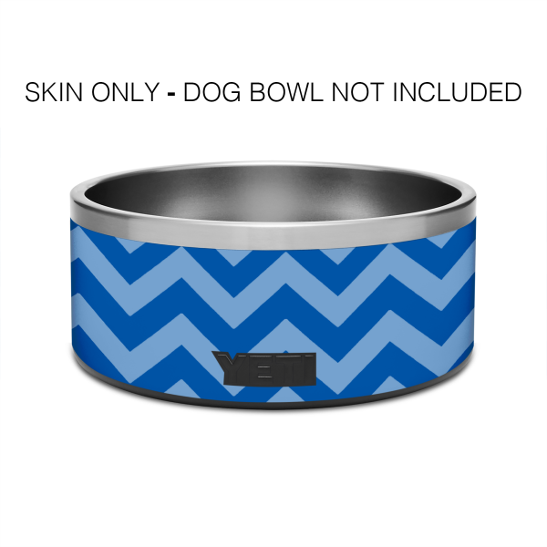 Blue Chevron | Skin For YETI Boomer Dog Bowl 8 Cup Online Sale - Image 4