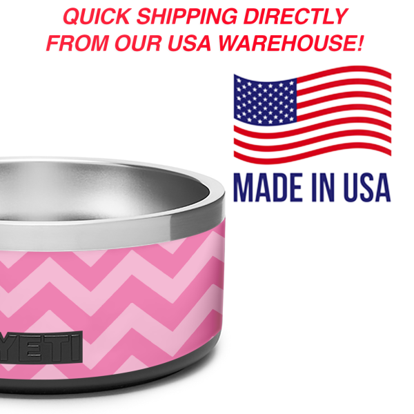 Pink Chevron | Skin For YETI Boomer Dog Bowl 8 Cup Online Sale - Image 2