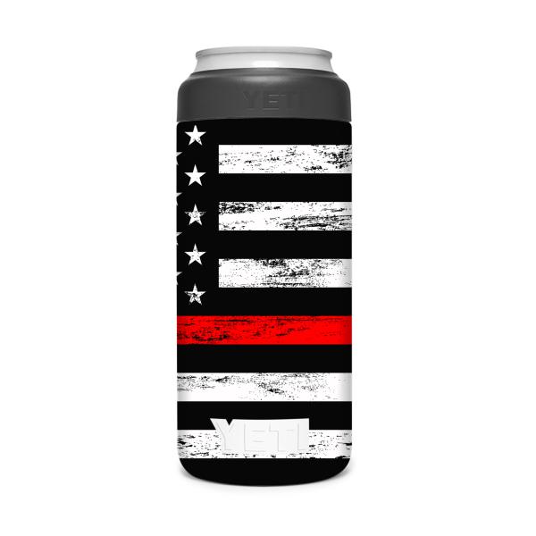 Thin Red Line | Skin For YETI Rambler 12oz  Slim Can Cheap