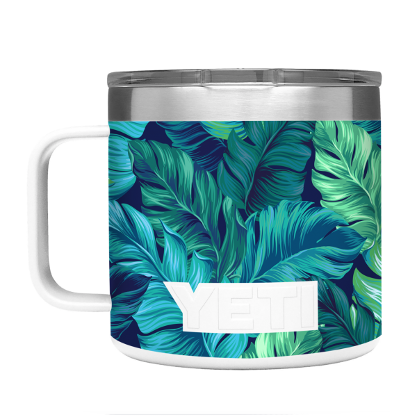 Monstera Swiss Cheese | Skin For YETI Rambler 14oz  Tumbler Online Sale - Image 5