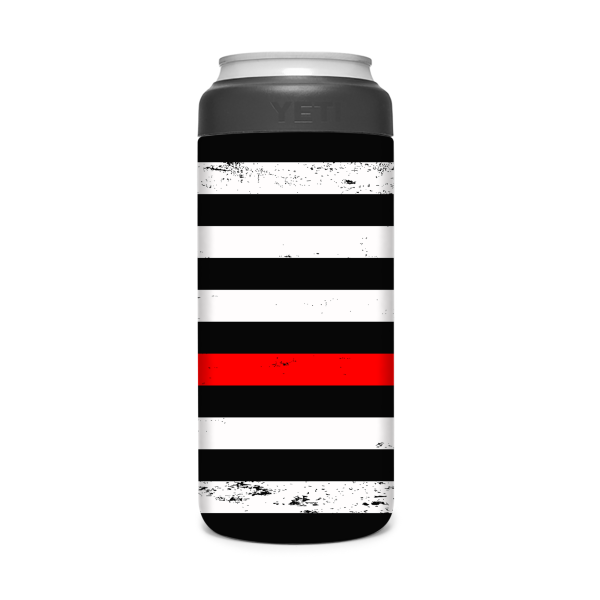 Thin Red Line | Skin For YETI Rambler 12oz  Slim Can Cheap - Image 3