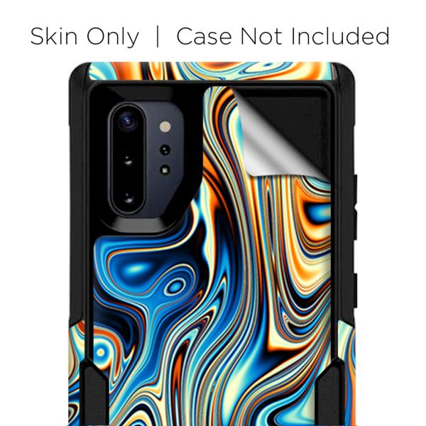 Blue Orange Psychadelic Oil Slick | Skin For Otterbox Commuter for Galaxy Note 10 Plus on Sale - Image 3