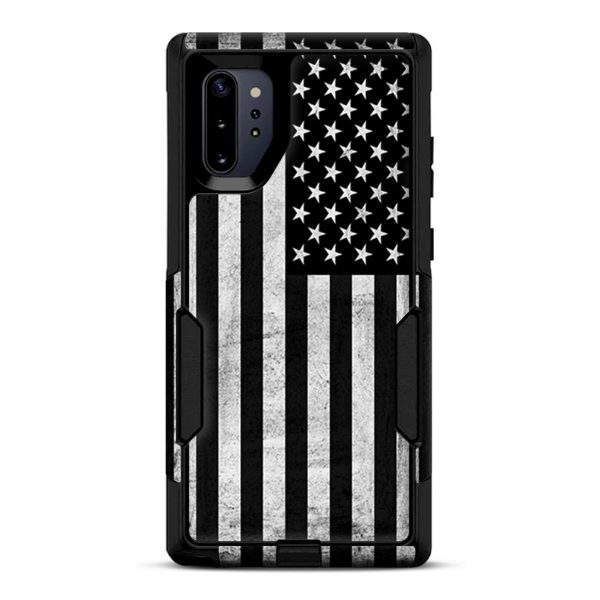 Black White Grunge Flag Usa America | Skin For Otterbox Commuter for Galaxy Note 10 Plus Online now