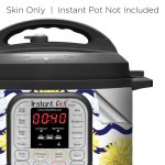 Daisy with Wavy Blue LIne | Skin For Instant Pot Duo 60 6QT Cheap - Image 4