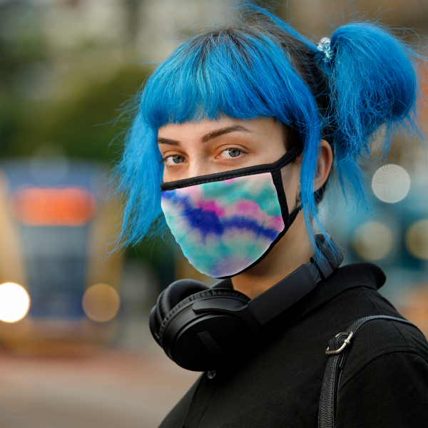 Pastel Tie Dye | Adult Washable Face Mask Cheap - Image 3