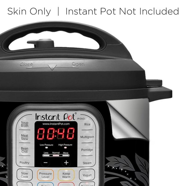 Black and White Floral | Skin For Instant Pot Duo 80 8QT Online Hot Sale - Image 4