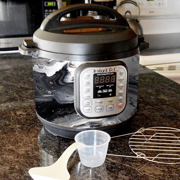 Black and White Marble Swirl | Skin For Instant Pot Duo 60 6QT Cheap - Image 2