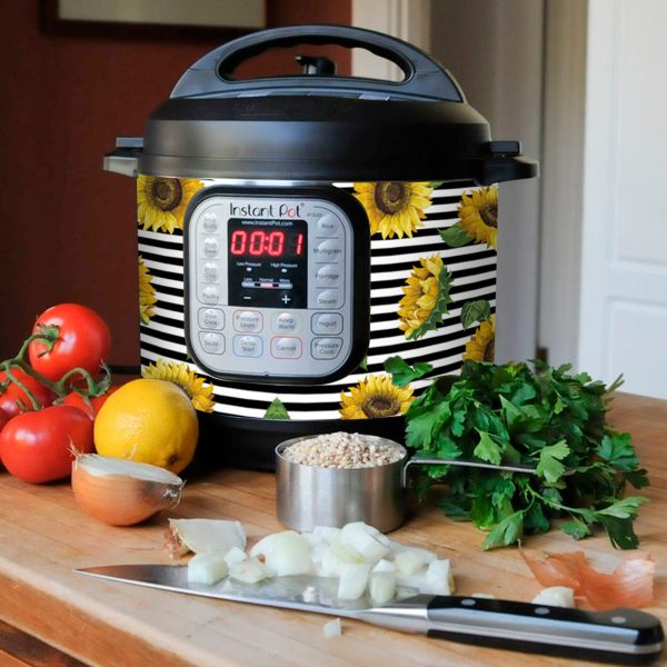 Sunflower with Black Stripes | Skin For Instant Pot Duo 60 6QT on Sale - Image 3