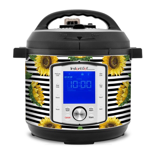Sunflower with Black Stripes | Skin For Instant Pot Duo Evo Plus 6QT For Discount