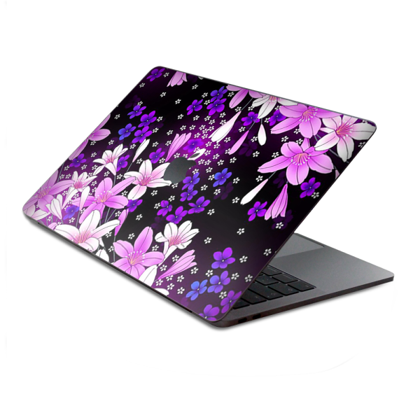 Purple Pink Colorful Flowers Lillies | Skin For Macbook Pro 15 inch Retina Touch Bar | fits Model A1707, A3162, A1990 Supply