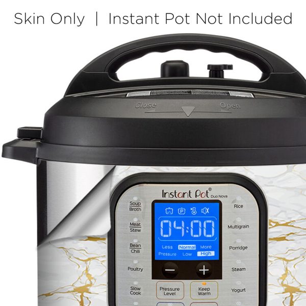 Gold and White Marble Swirl | Skin For Instant Pot Duo Nova 6QT Cheap - Image 4