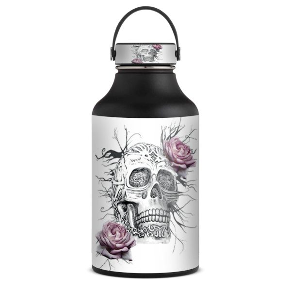 Roses In Skull | Skin For Hydro Flask 60oz Hot on Sale