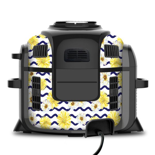 Daisy with Wavy Blue LIne | Skin For Ninja Foodi 6.5QT Sale - Image 2