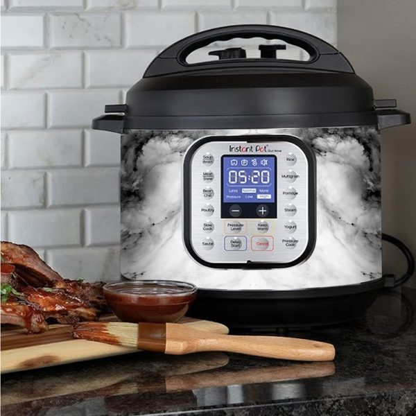 Black and White Marble Swirl | Skin For Instant Pot Duo Nova 6QT For Cheap - Image 3