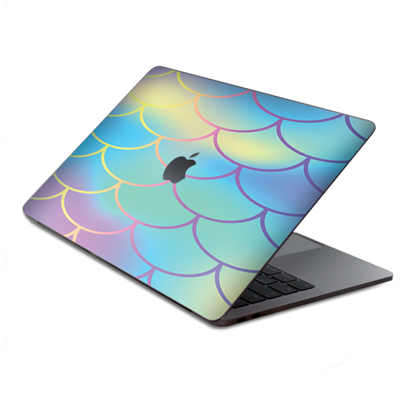 Pastel Colorful Mermaid Scales | Skin For Macbook Pro 15 inch Retina Touch Bar | fits Model A1707, A3162, A1990 For Discount