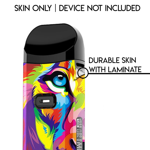 Colorful Lion Abstract Paint | Skin For Smok Nord 2 Supply - Image 2