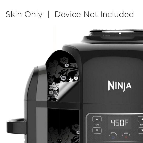 Black and White Floral | Skin For Ninja Foodi 6.5QT Hot on Sale - Image 3