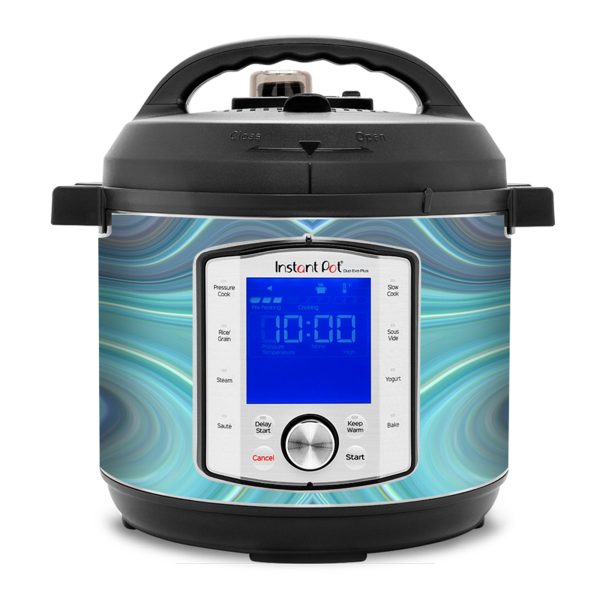 Aqua Green Blue Geode Swirl Swirl | Skin For Instant Pot Duo Evo Plus 6QT For Cheap