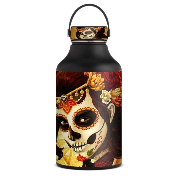 Skull Girl Dia De Los Muertos Paint | Skin For Hydro Flask 60oz For Cheap