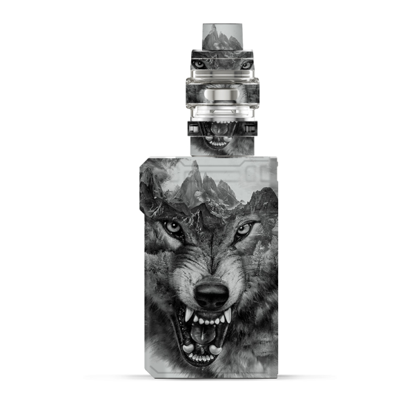 Angry Wolf Growling Mountains | Skin For VooPoo Alpha ZIP Fashion