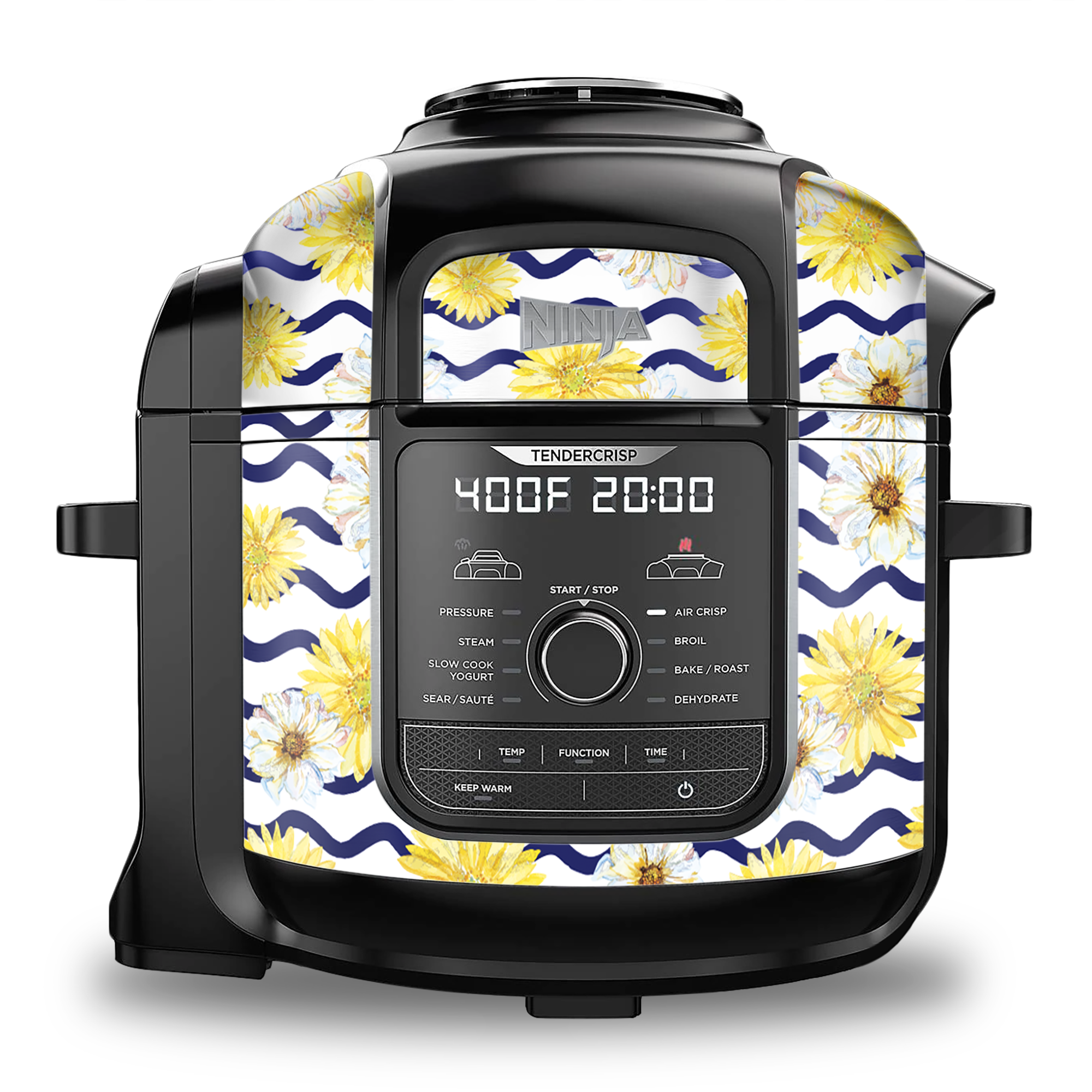 Daisy with Wavy Blue LIne | Skin For Ninja Foodi 8QT Online