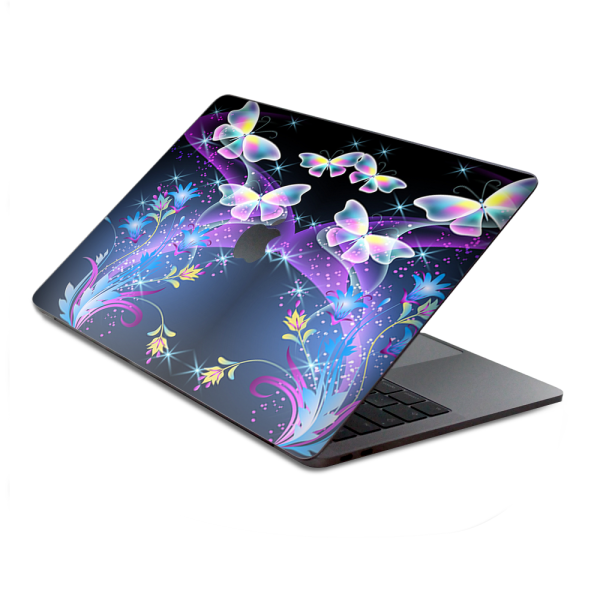 Glowing Butterflies In Flight | Skin For Macbook Pro 15 inch Retina Touch Bar | fits Model A1707, A3162, A1990 Hot on Sale