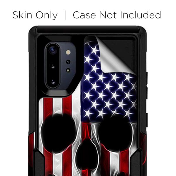 American Skull Flag In Skull | Skin For Otterbox Commuter for Galaxy Note 10 Plus Online - Image 3