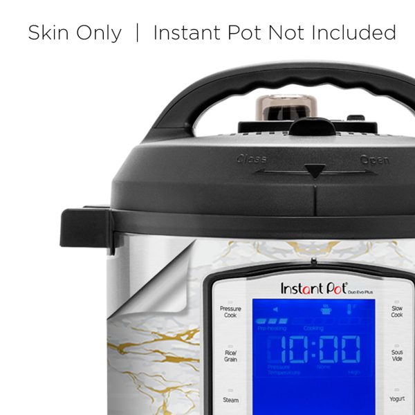 Gold and White Marble Swirl | Skin For Instant Pot Duo Evo Plus 6QT Online Hot Sale - Image 4