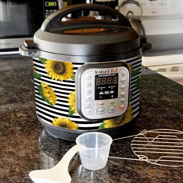 Sunflower with Black Stripes | Skin For Instant Pot Duo 60 6QT on Sale - Image 2