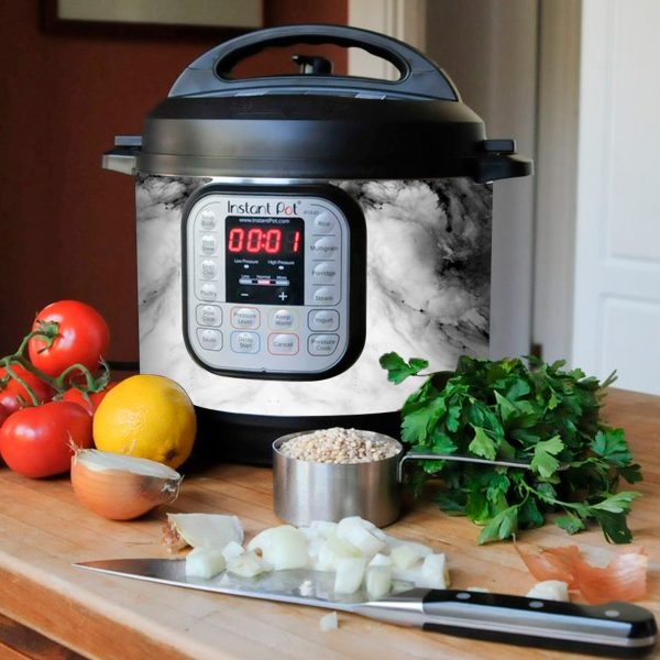 Black and White Marble Swirl | Skin For Instant Pot Duo 60 6QT Cheap - Image 3