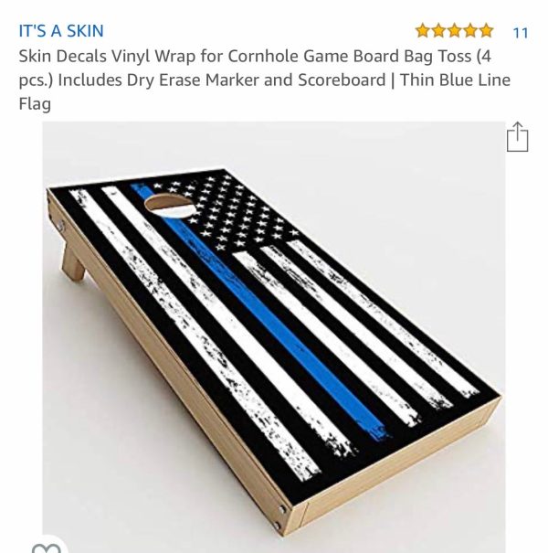 Thin Blue Line Cornhole Fashion