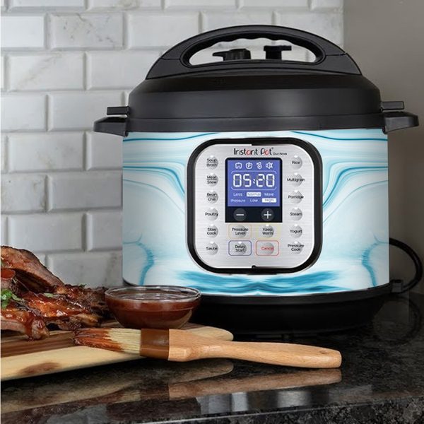 Blue Geode Swirl | Skin For Instant Pot Duo Nova 8QT Hot on Sale - Image 3