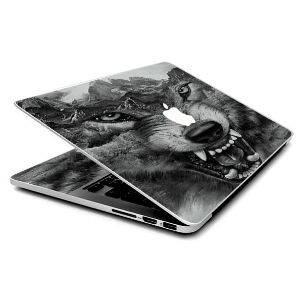 Angry Wolf Growling Mountains | Skin For Macbook Pro 15 inch Retina | fits Model A1398, A2910 Online now