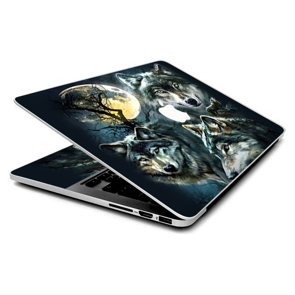 3 Wolves Moonlight | Skin For Macbook Pro 15 inch Retina | fits Model A1398, A2910 Supply