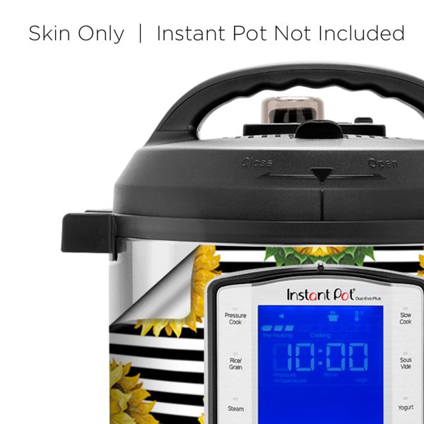 Sunflower with Black Stripes | Skin For Instant Pot Duo Evo Plus 6QT For Discount - Image 4