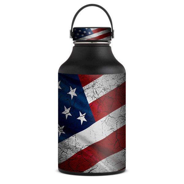 American Flag Distressed Wave | Skin For Hydro Flask 60oz Supply