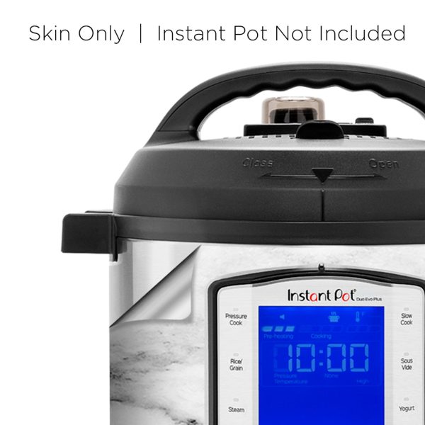 Grey and White Marble | Skin For Instant Pot Duo Evo Plus 6QT Online now - Image 4