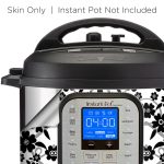 Black and White Floral Pattern | Skin For Instant Pot Duo Nova 6QT For Sale - Image 4