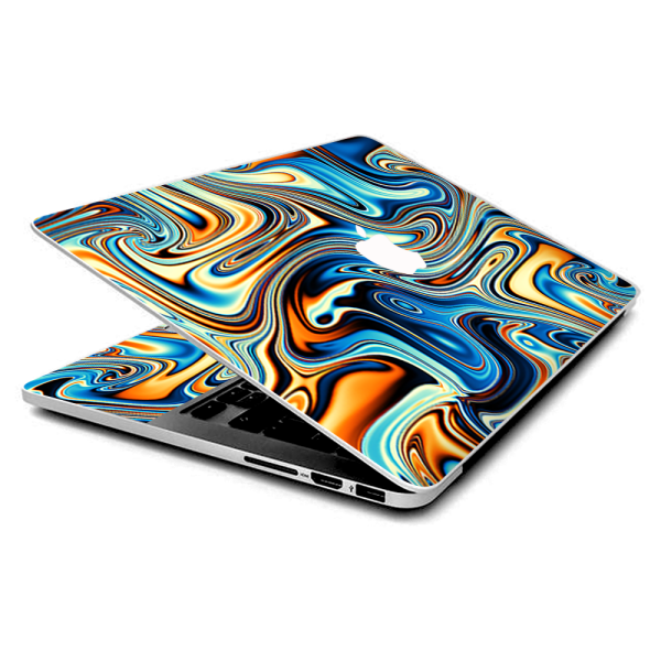 Blue Orange Psychadelic Oil Slick | Skin For Macbook Pro 15 inch Retina | fits Model A1398, A2910 Online Sale
