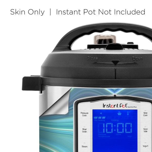 Aqua Green Blue Geode Swirl Swirl | Skin For Instant Pot Duo Evo Plus 6QT For Cheap - Image 4