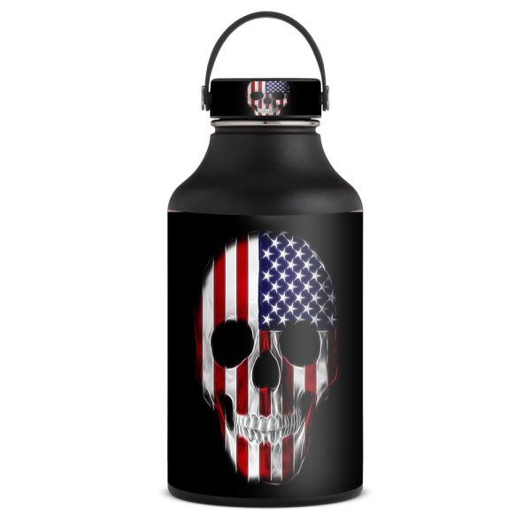 American Skull Flag In Skull | Skin For Hydro Flask 60oz Fashion