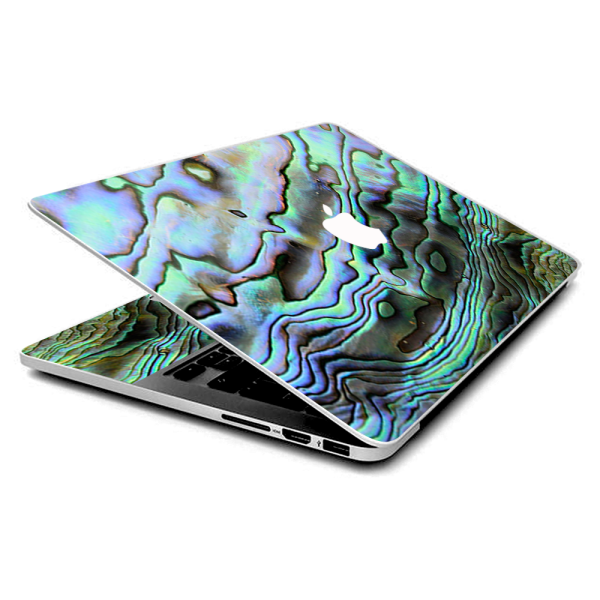 Abalone Ripples Green Blue Purple | Skin For Macbook Pro 15 inch Retina | fits Model A1398, A2910 Online Sale