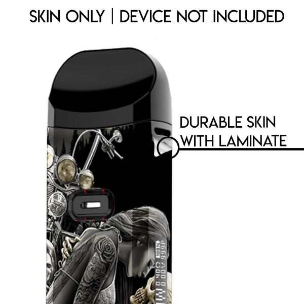 Biker Skeleton Full Moon Tattoo | Skin For Smok Nord 2 For Discount - Image 2