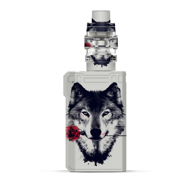 Wolf With Rose In Mouth | Skin For VooPoo Alpha ZIP Cheap