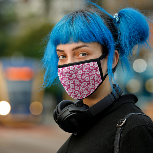 Pink Hibiscus | Adult Washable Face Mask Hot on Sale - Image 3