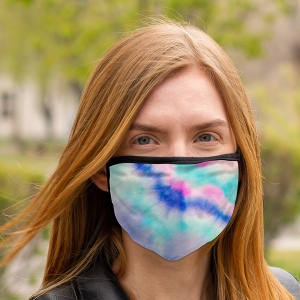 Pastel Tie Dye | Adult Washable Face Mask Cheap - Image 5
