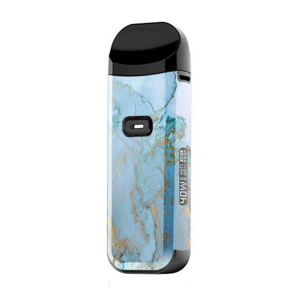 Teal Blue Gold White Marble Granite | Skin For Smok Nord 2 Cheap