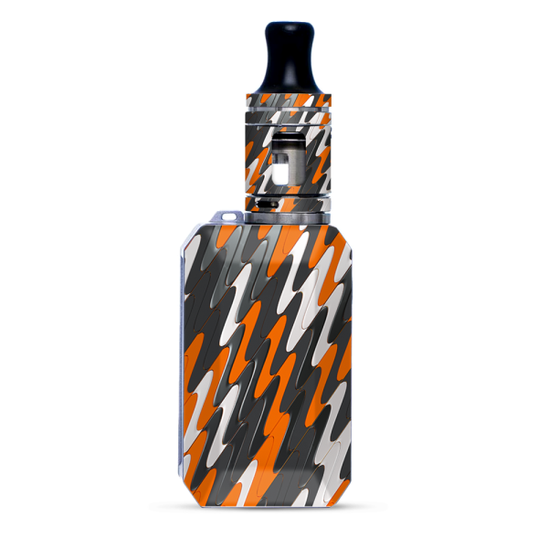 Puzzle Orange Grey Trippy | Skin For VooPoo Drag Baby Trio on Sale