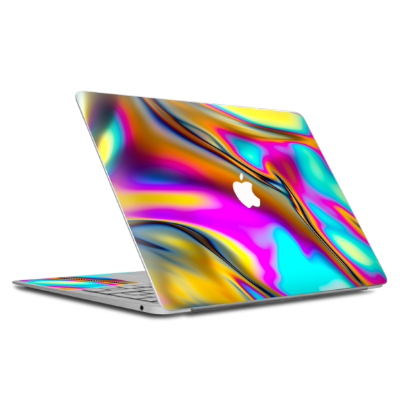 Oil Slick Resin Iridium Glass Colors | Skin For Macbook Air 13 inch Retina | fits models A3184, A1932 Fashion